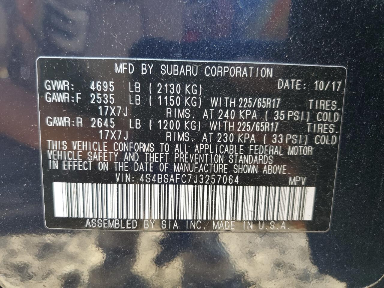 2018 SUBARU Legacy