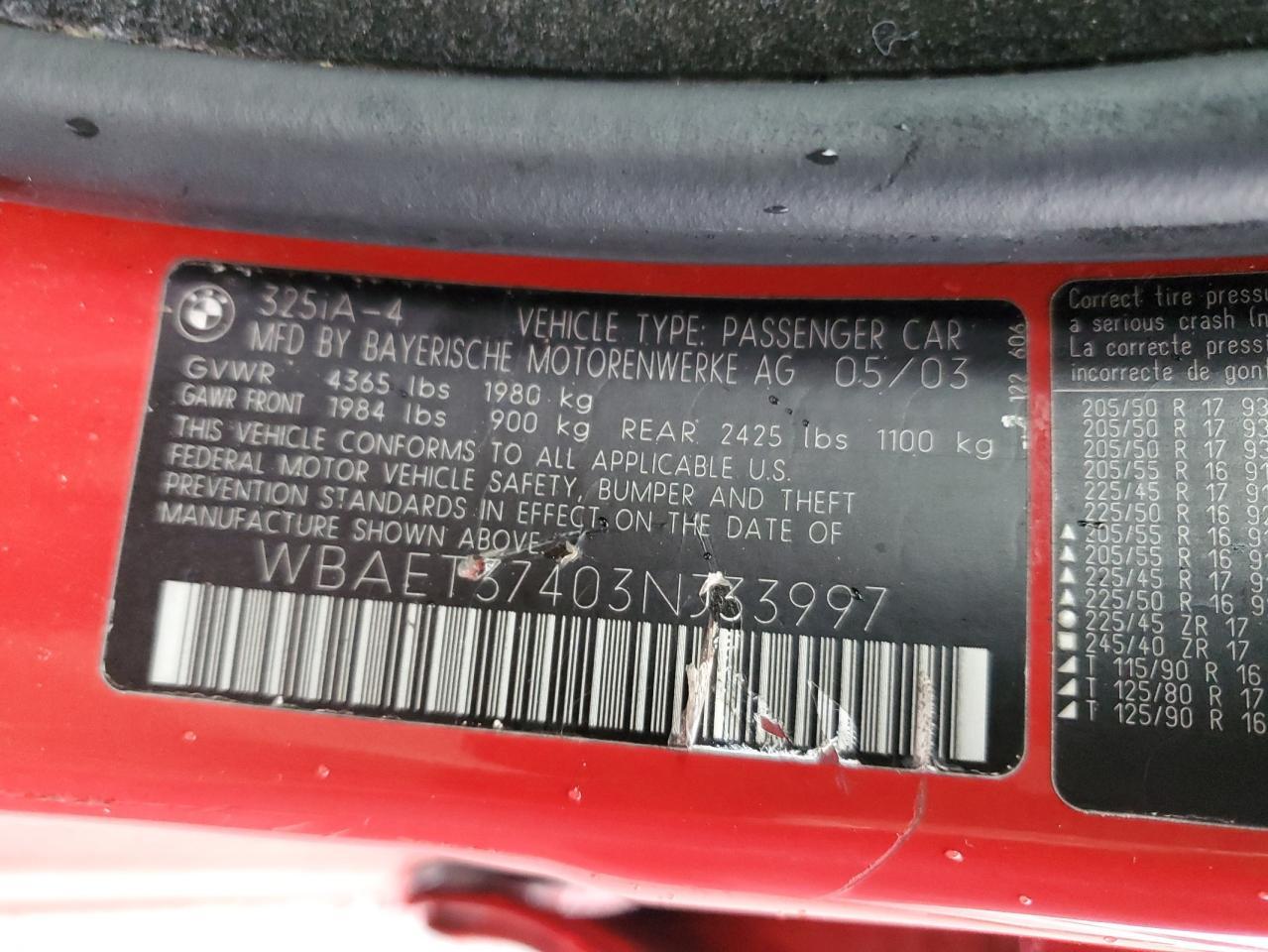 2003 BMW 3 SERIES