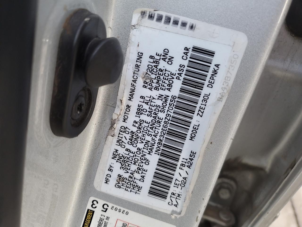 2008 TOYOTA COROLLA