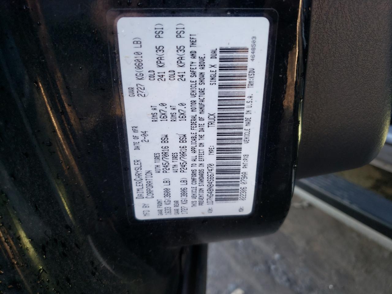 2004 DODGE Dakota