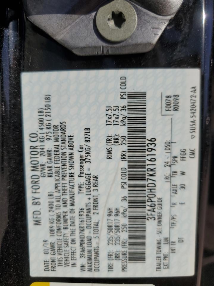 2019 FORD FUSION