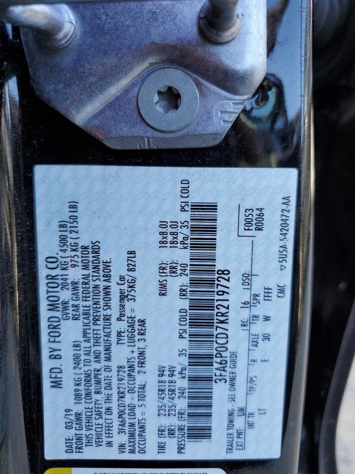2019 FORD FUSION
