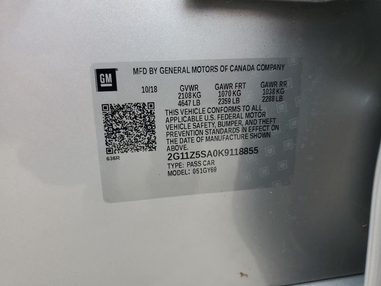 2019 CHEVROLET IMPALA