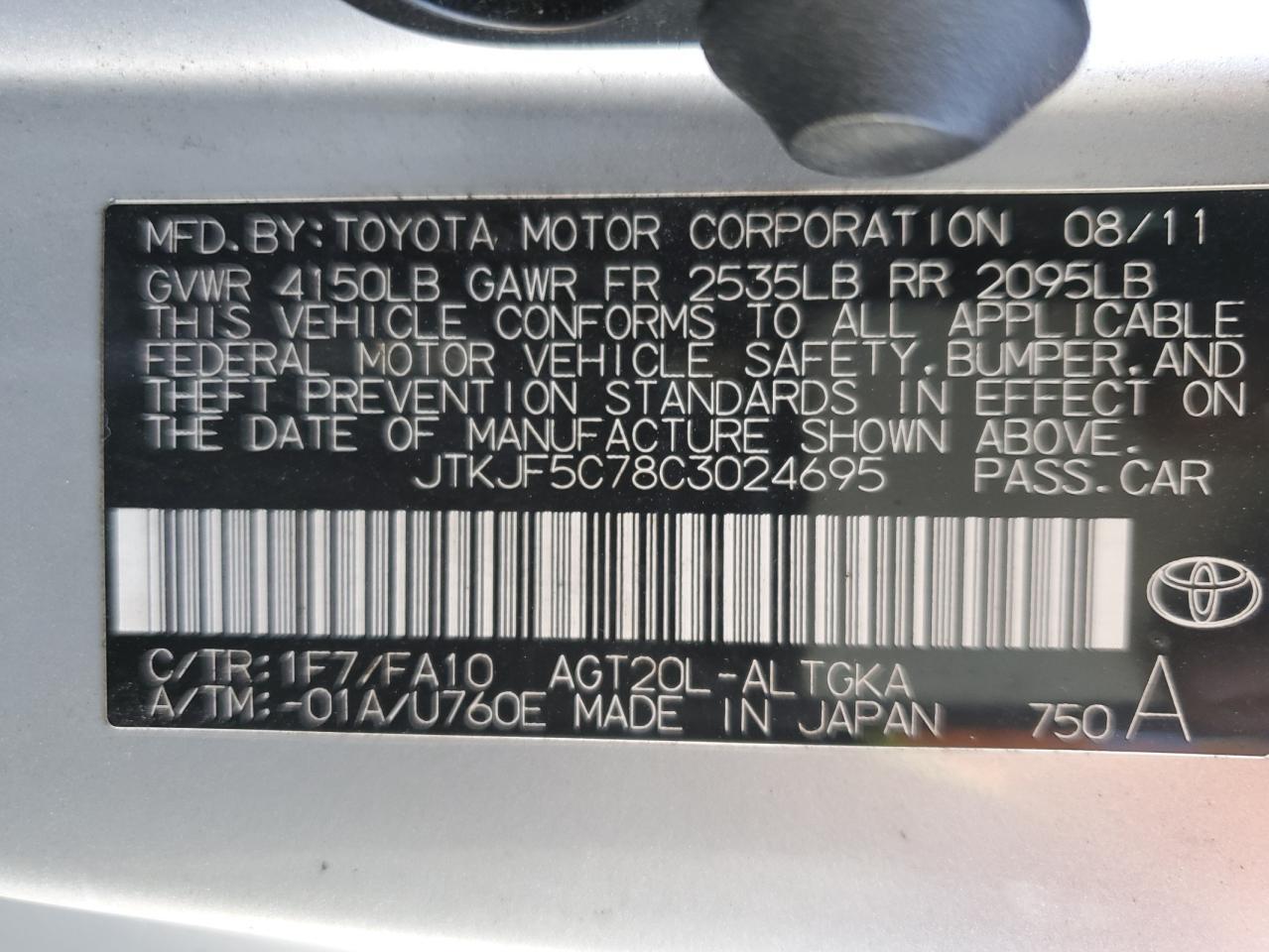 2012 TOYOTA SCION