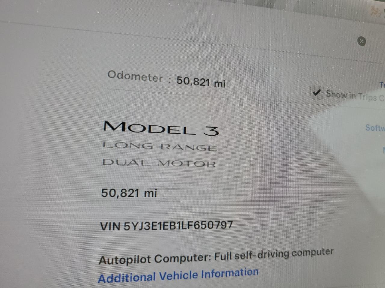 2020 TESLA MODEL 3