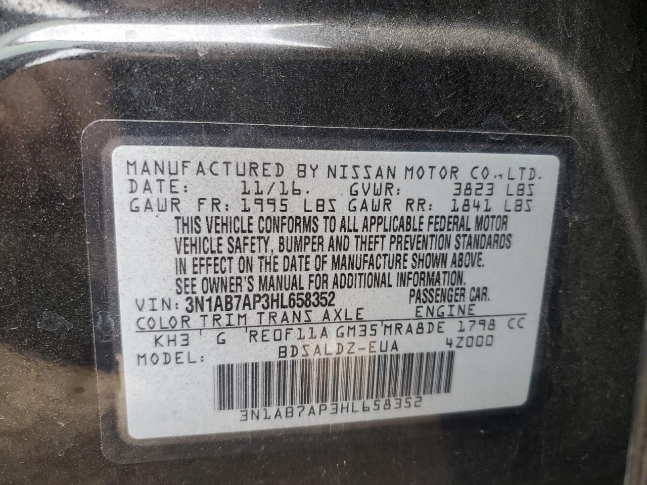 2017 NISSAN SENTRA