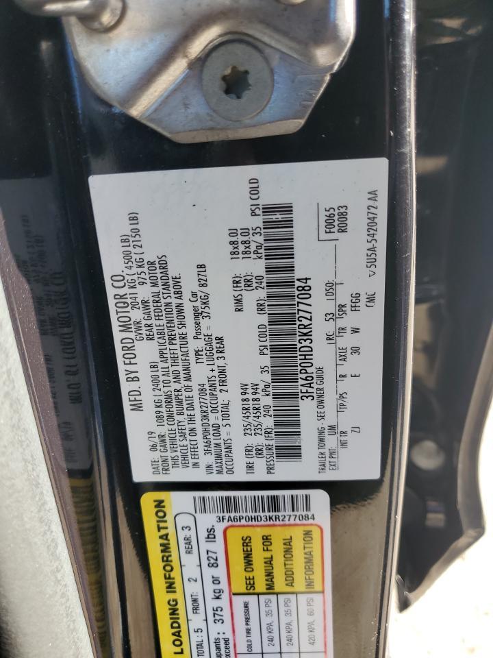 2019 FORD FUSION