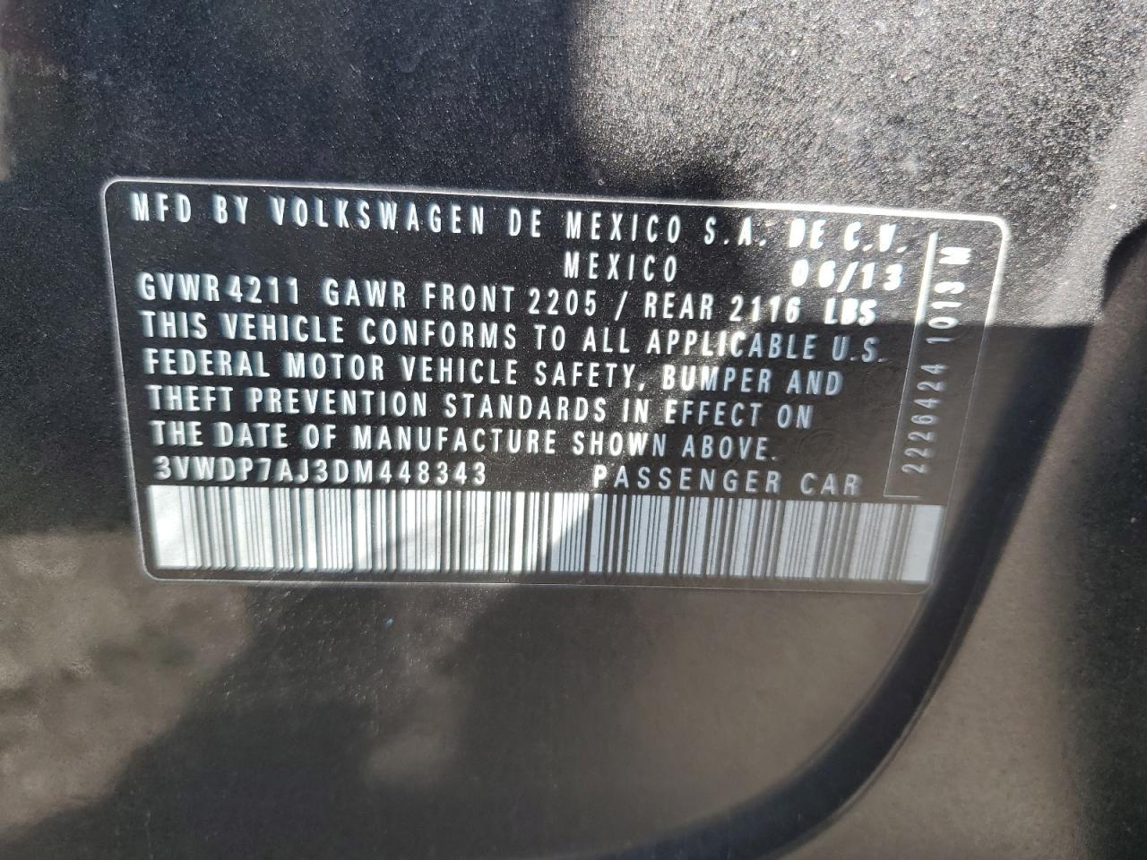 2013 VOLKSWAGEN JETTA