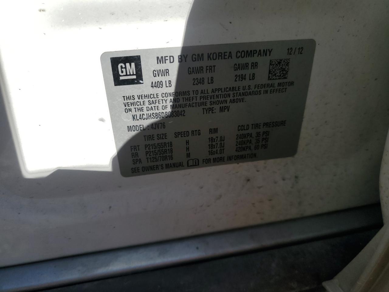2013 BUICK ENCORE