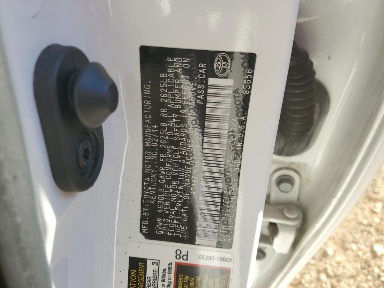 2014 TOYOTA CAMRY