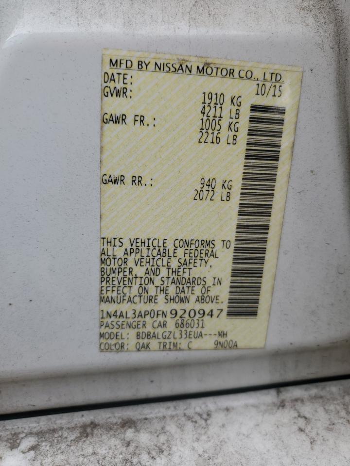 2015 NISSAN ALTIMA