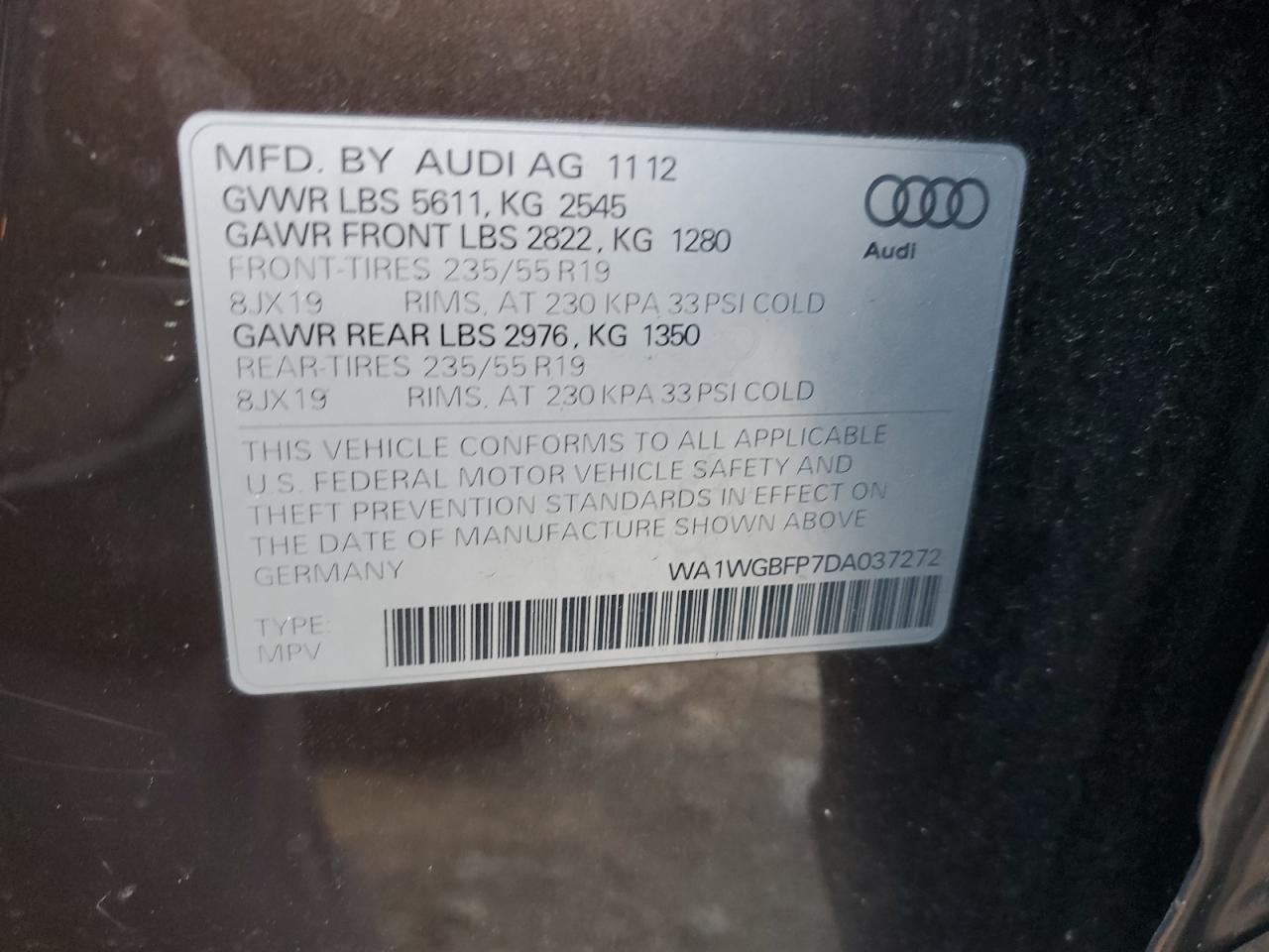 2013 AUDI Q5