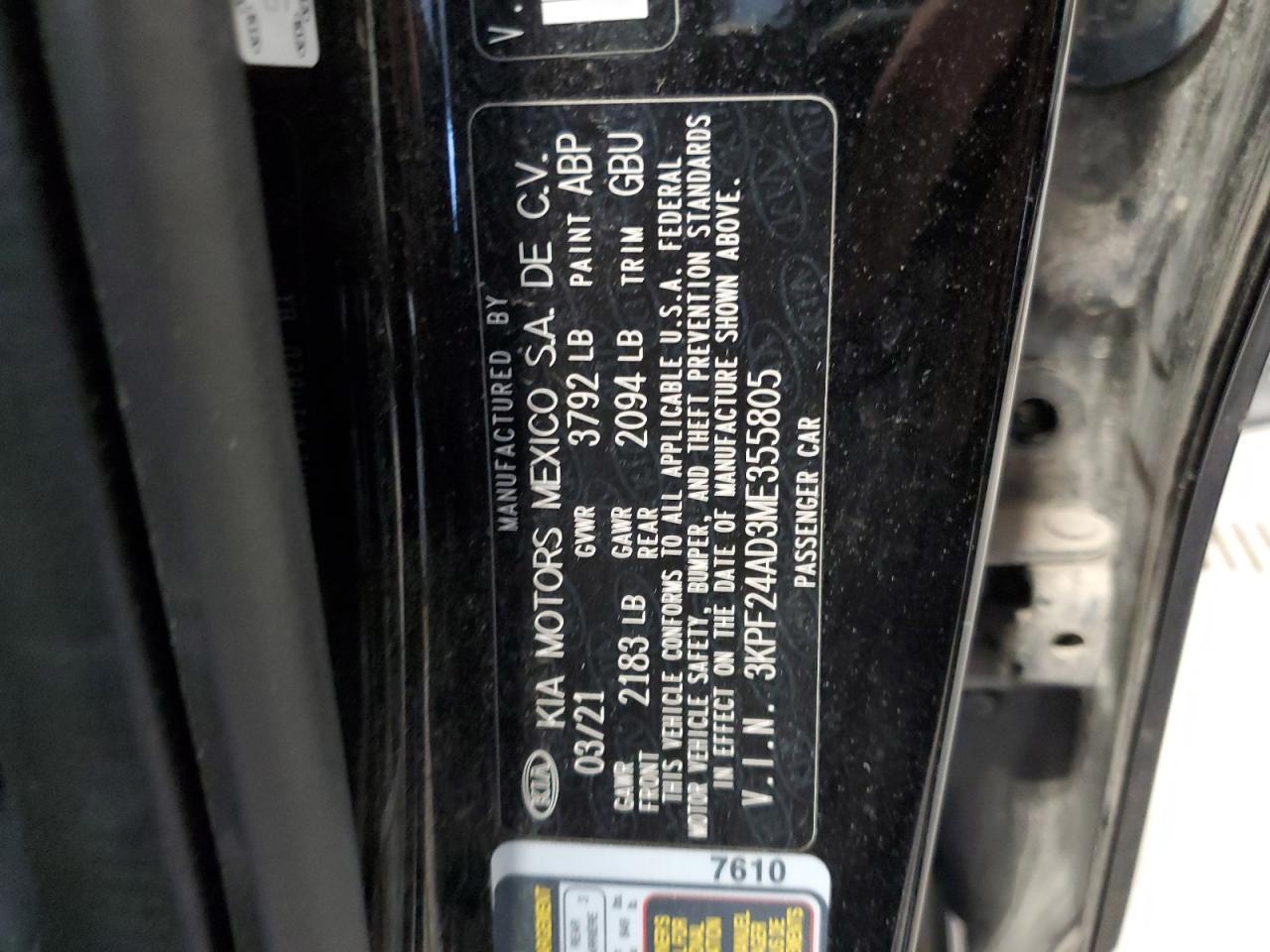 2021 KIA FORTE