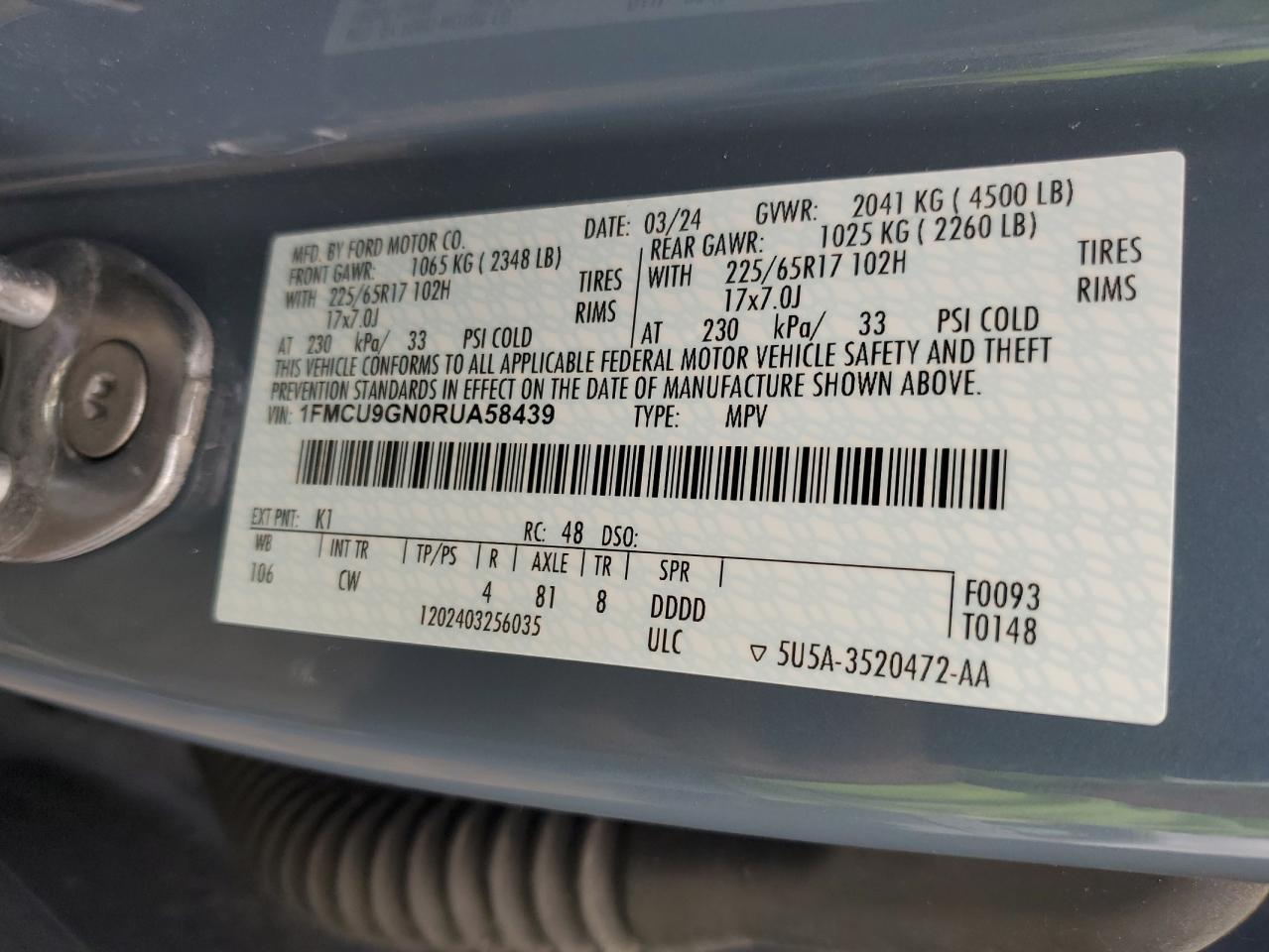 2024 FORD ESCAPE