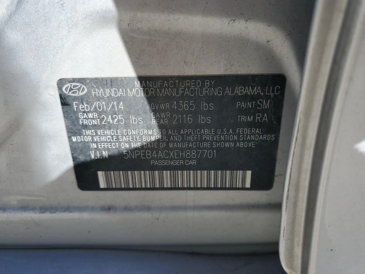 2014 HYUNDAI SONATA