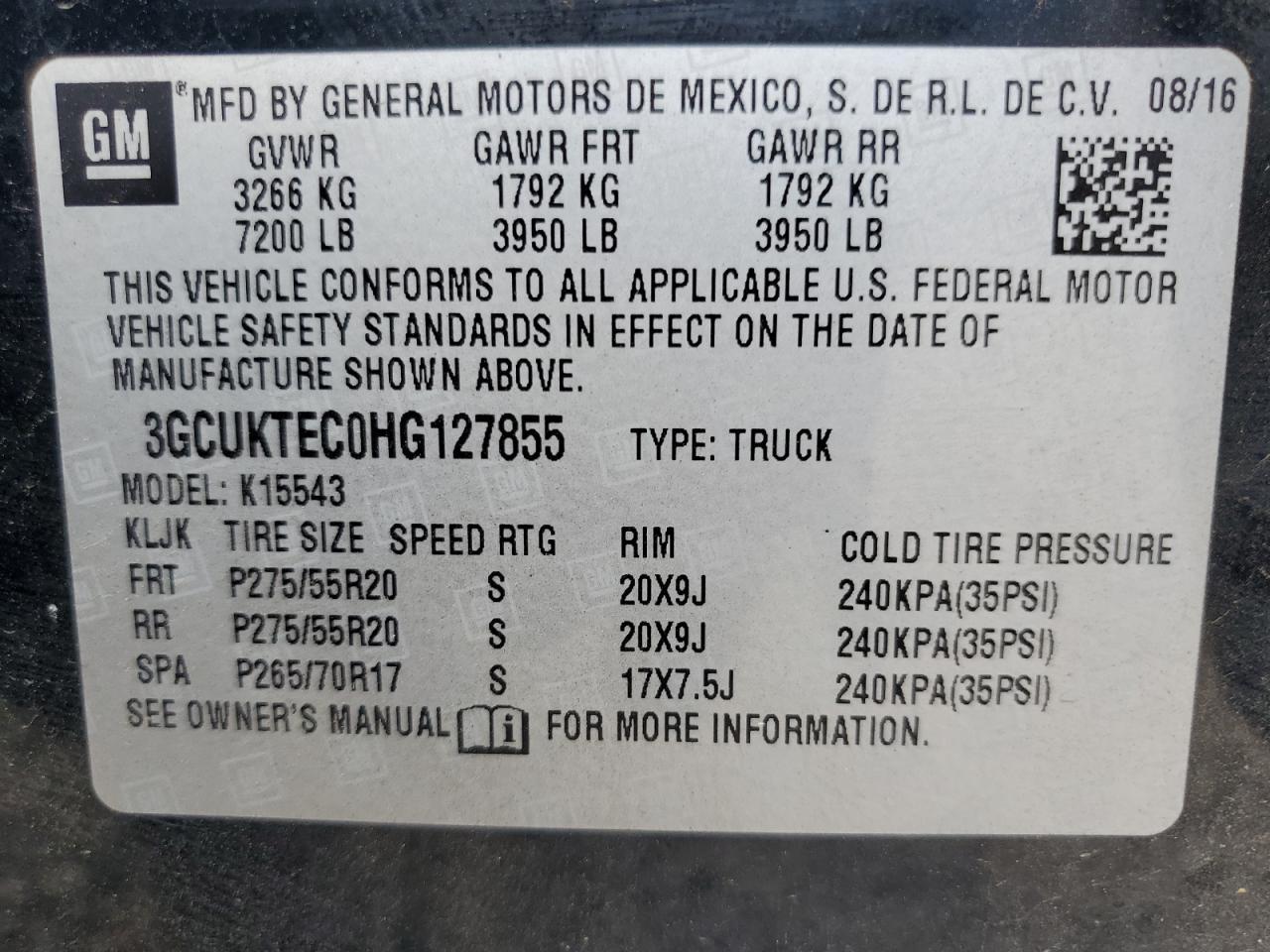 2017 CHEVROLET Silverado