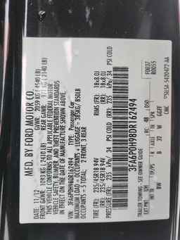 2013 FORD FUSION