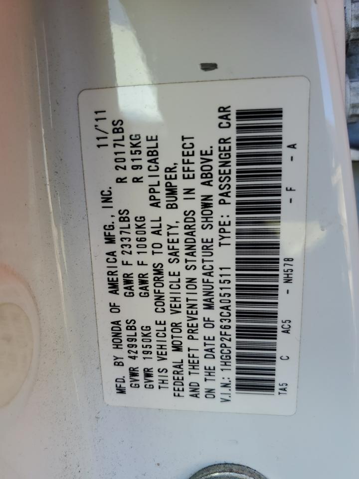 2012 HONDA ACCORD