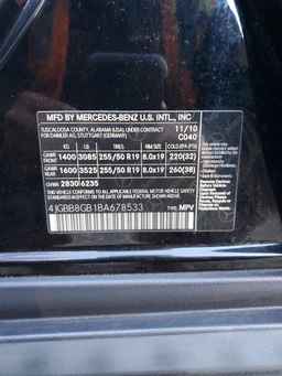 2011 MERCEDES-BENZ ML-Class