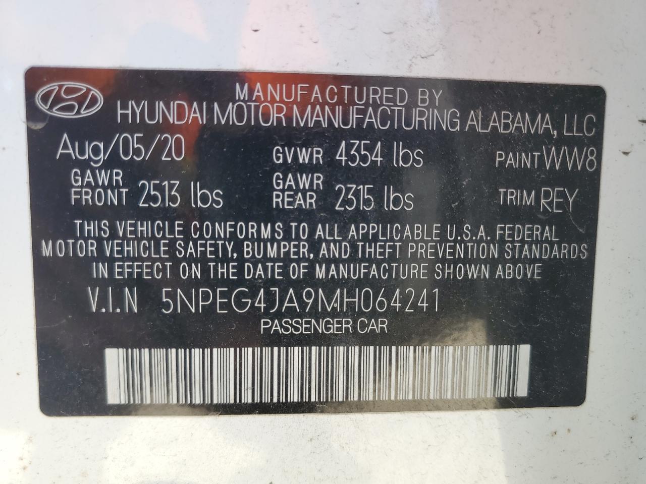 2021 HYUNDAI SONATA