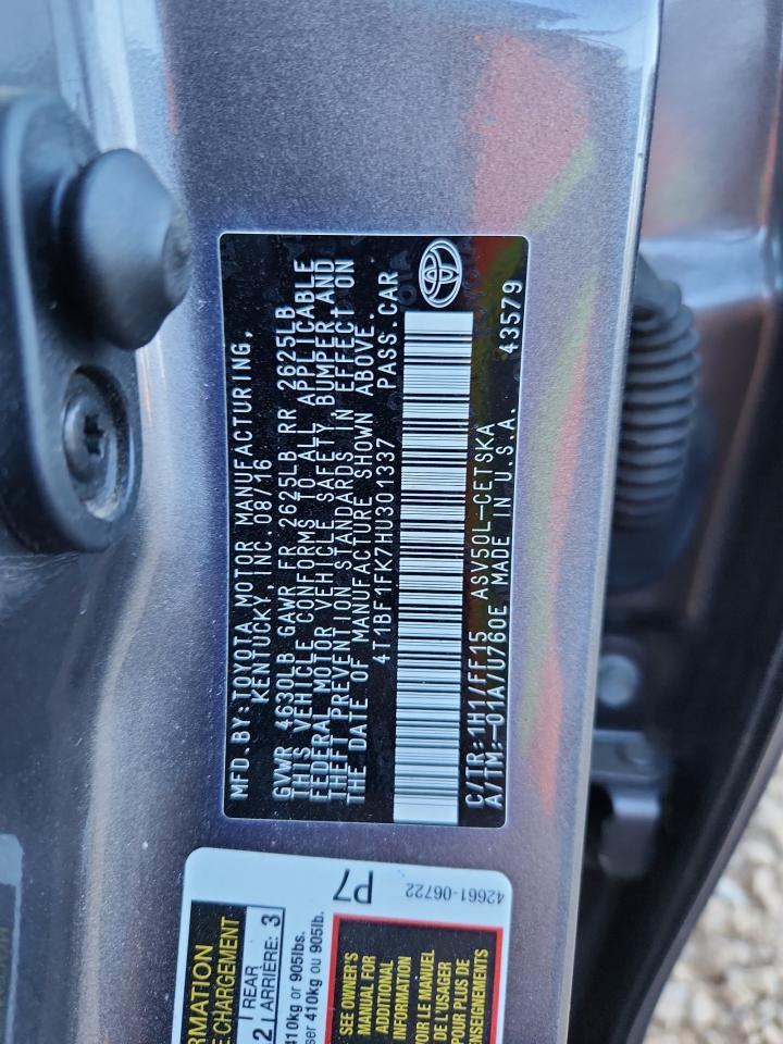 2017 TOYOTA CAMRY