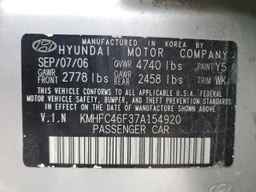 2007 HYUNDAI Azera