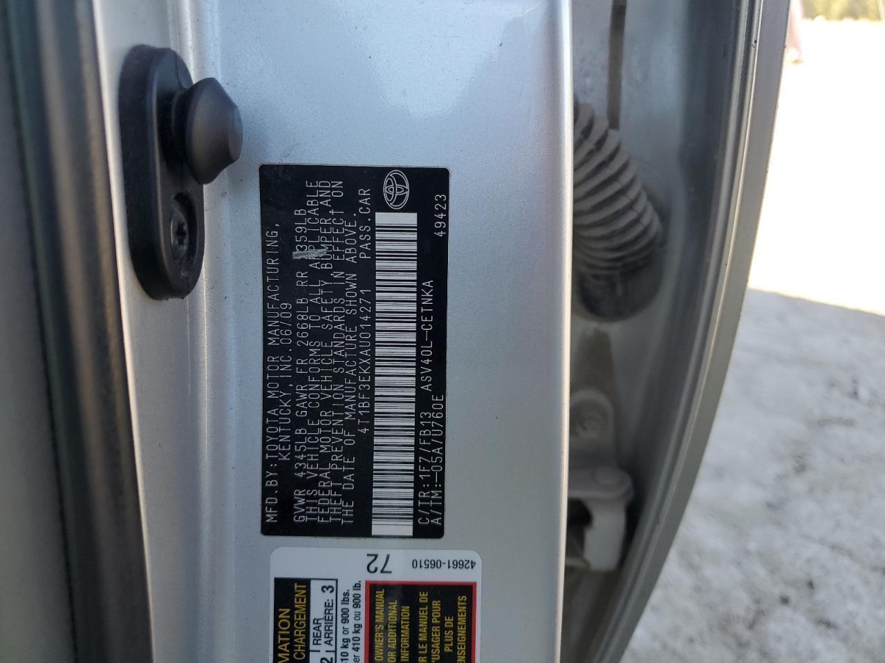 2010 TOYOTA CAMRY