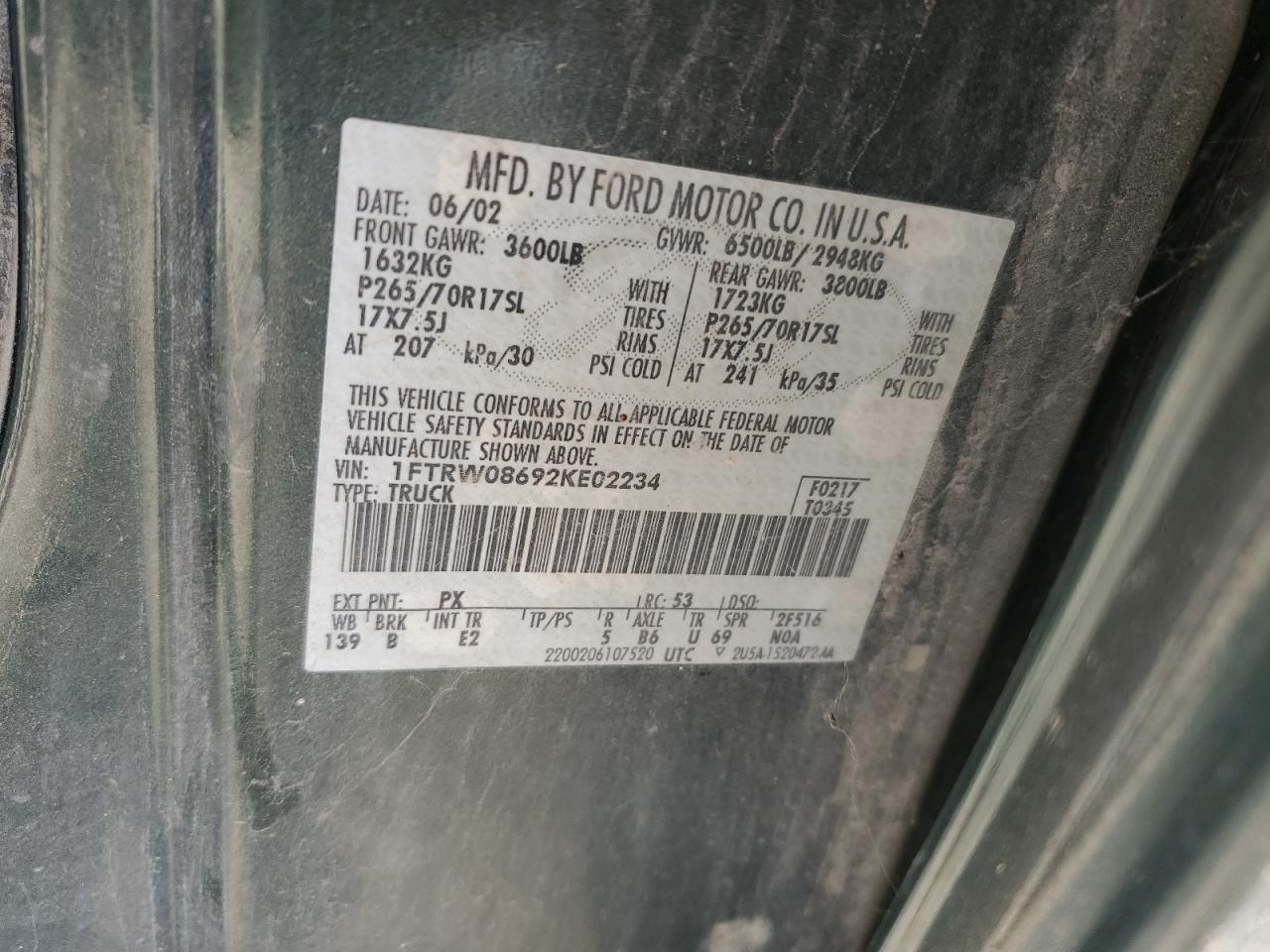 2002 FORD F-150