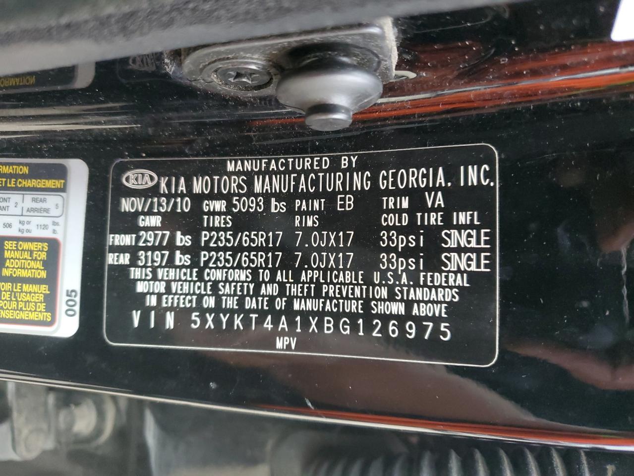 2011 KIA SORENTO