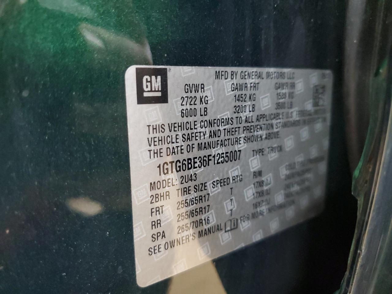 2015 GMC CANYON