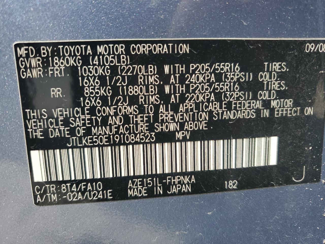 2009 TOYOTA SCION