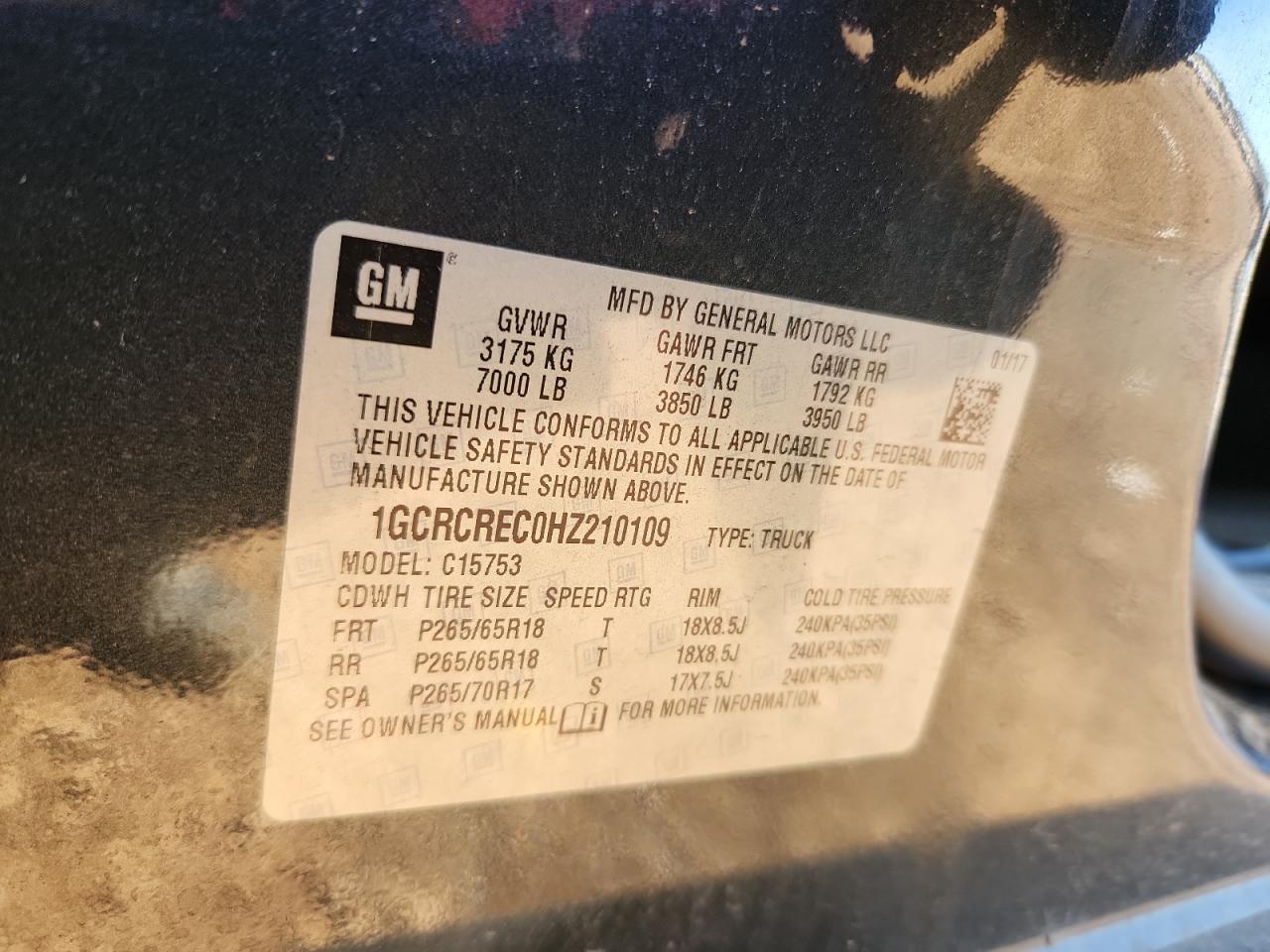 2017 CHEVROLET Silverado