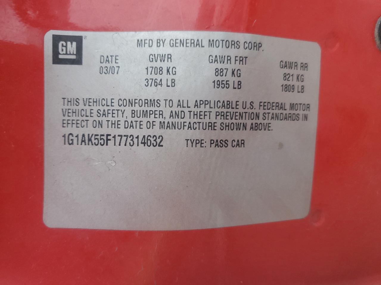 2007 CHEVROLET COBALT