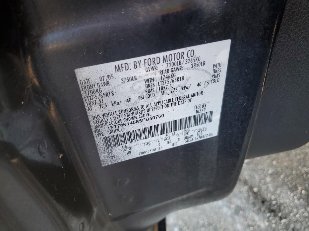 2005 FORD F-150
