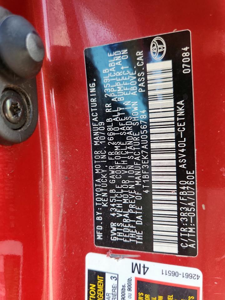 2010 TOYOTA CAMRY