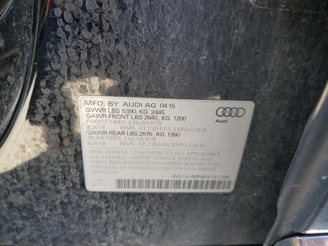2015 AUDI Q5