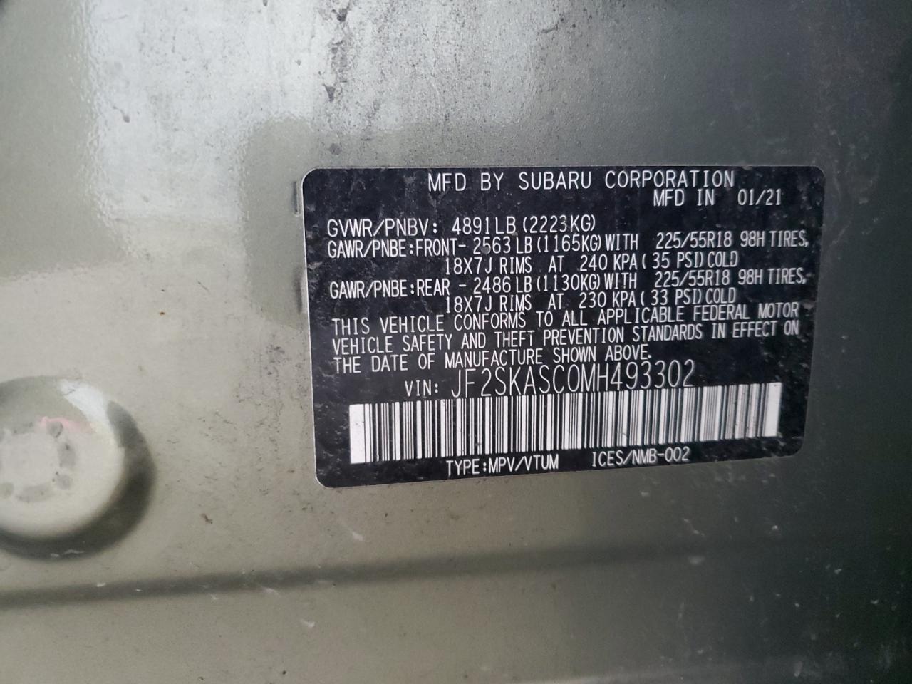 2021 SUBARU FORESTER