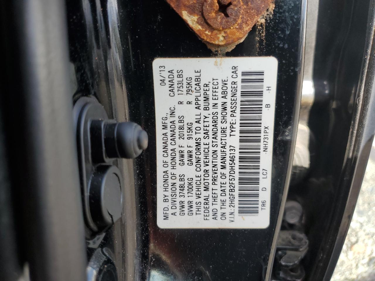 2013 HONDA CIVIC