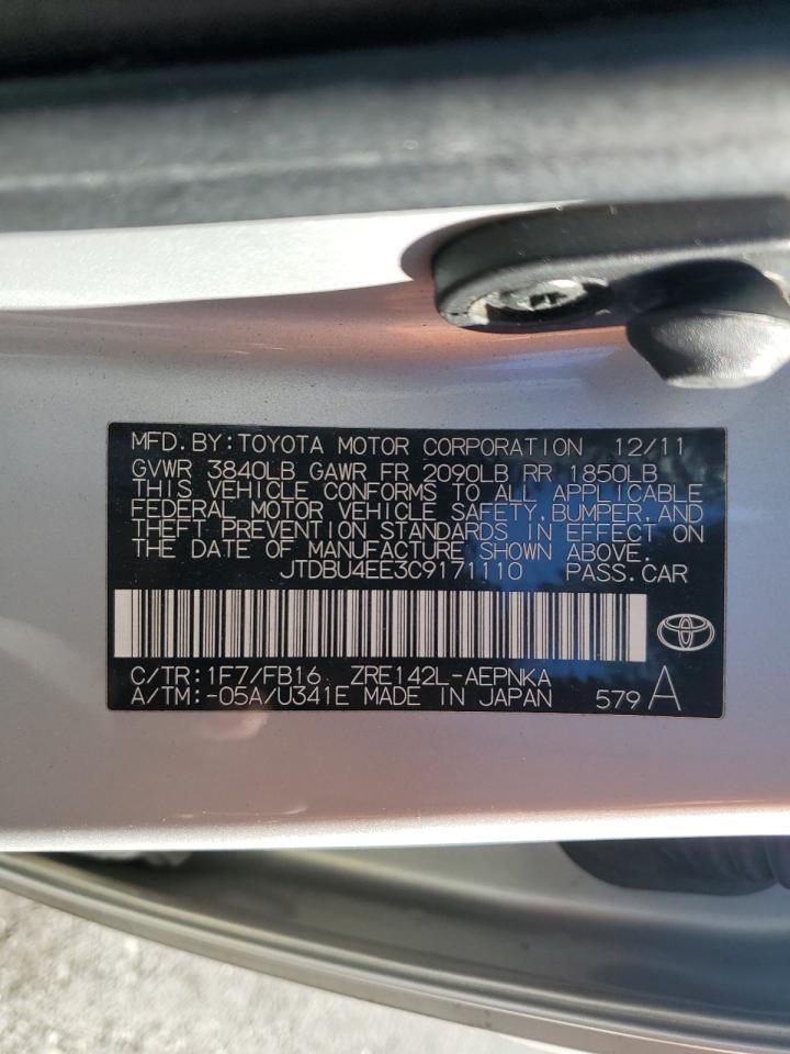 2012 TOYOTA COROLLA