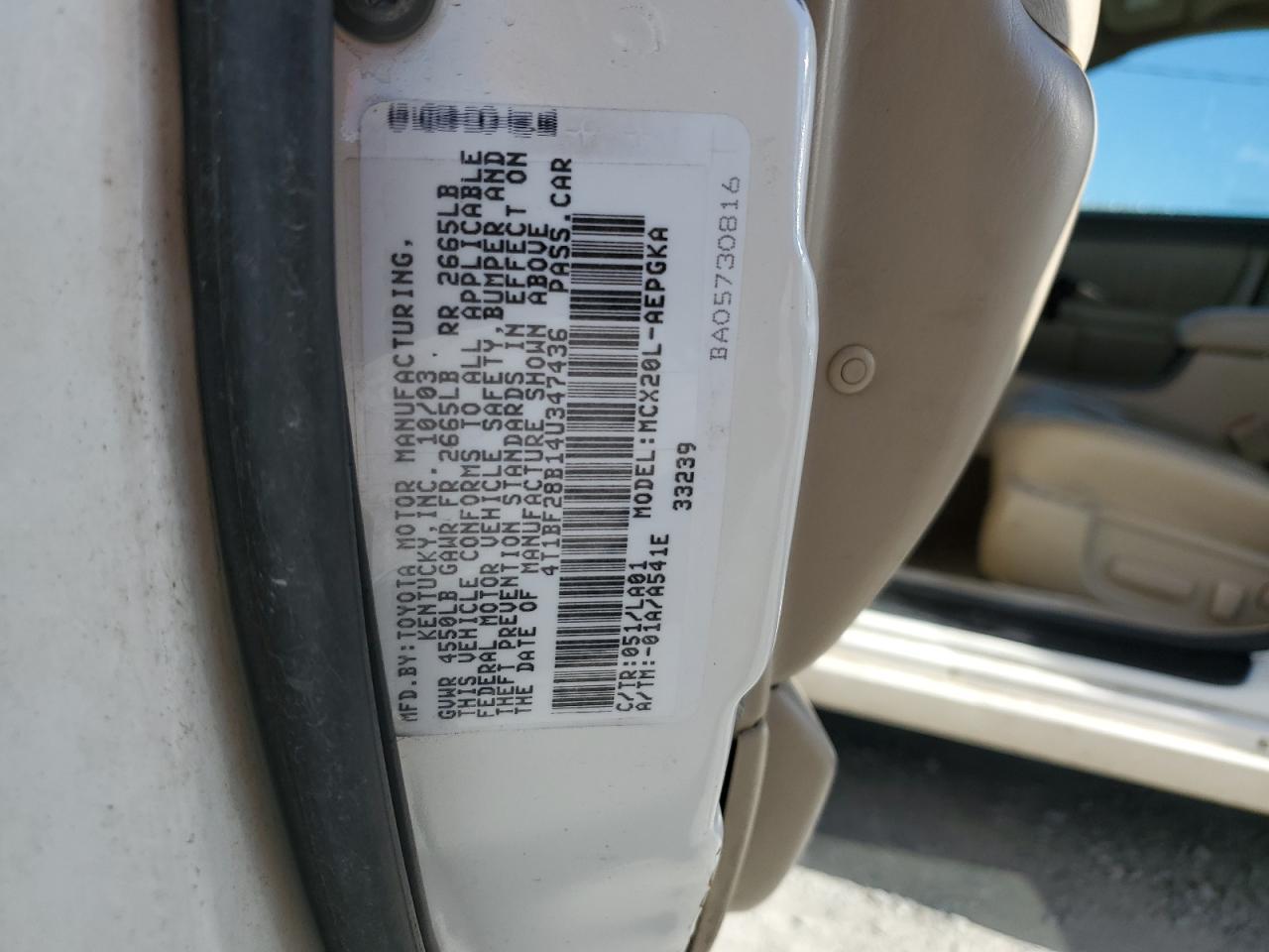 2004 TOYOTA Avalon