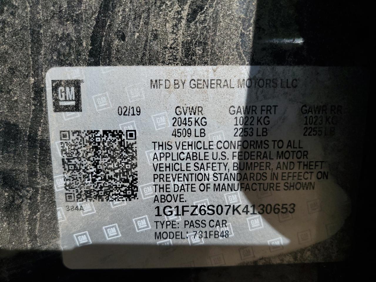 2019 CHEVROLET Bolt EV