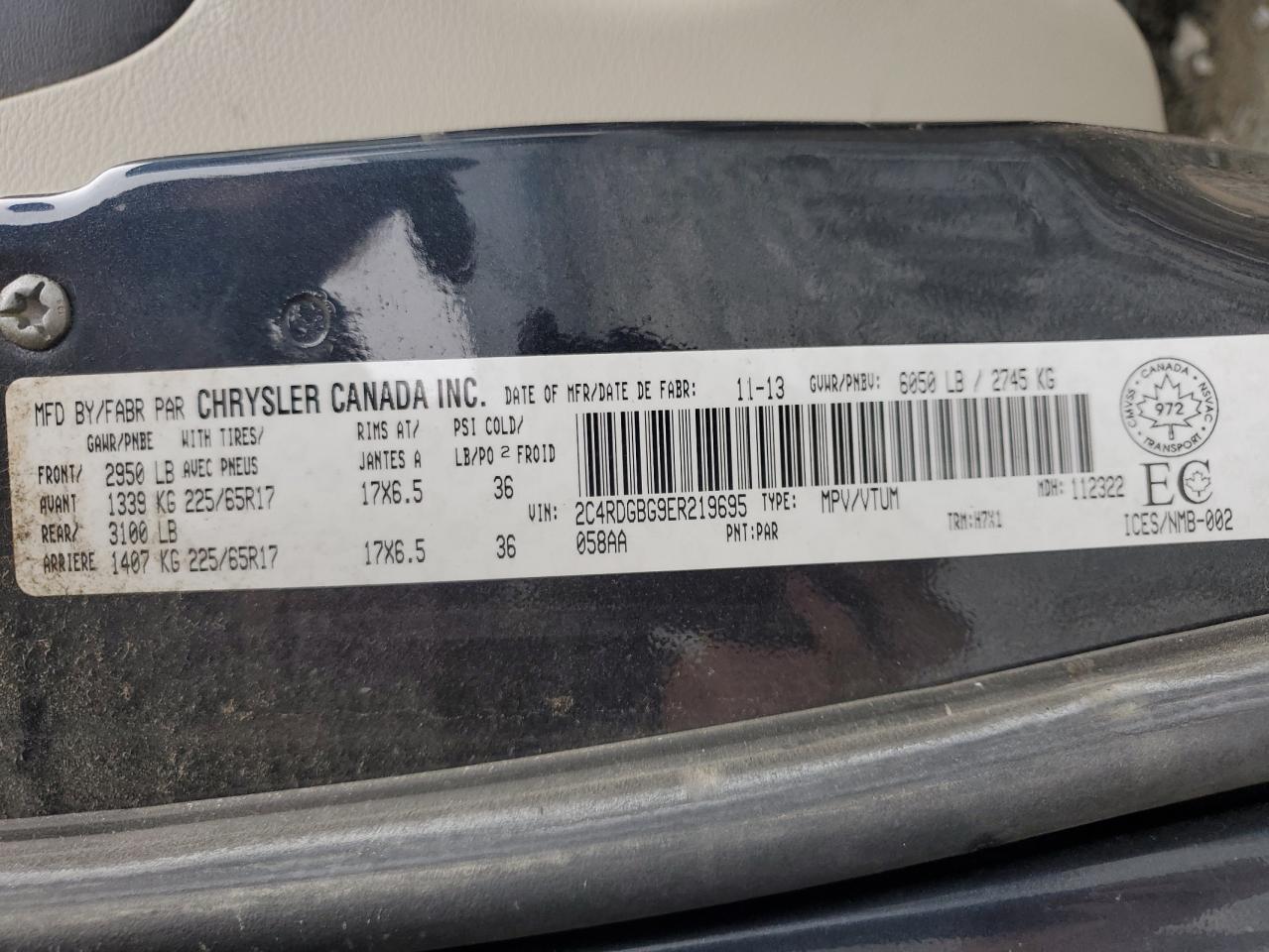 2014 DODGE GRAND CARAVAN