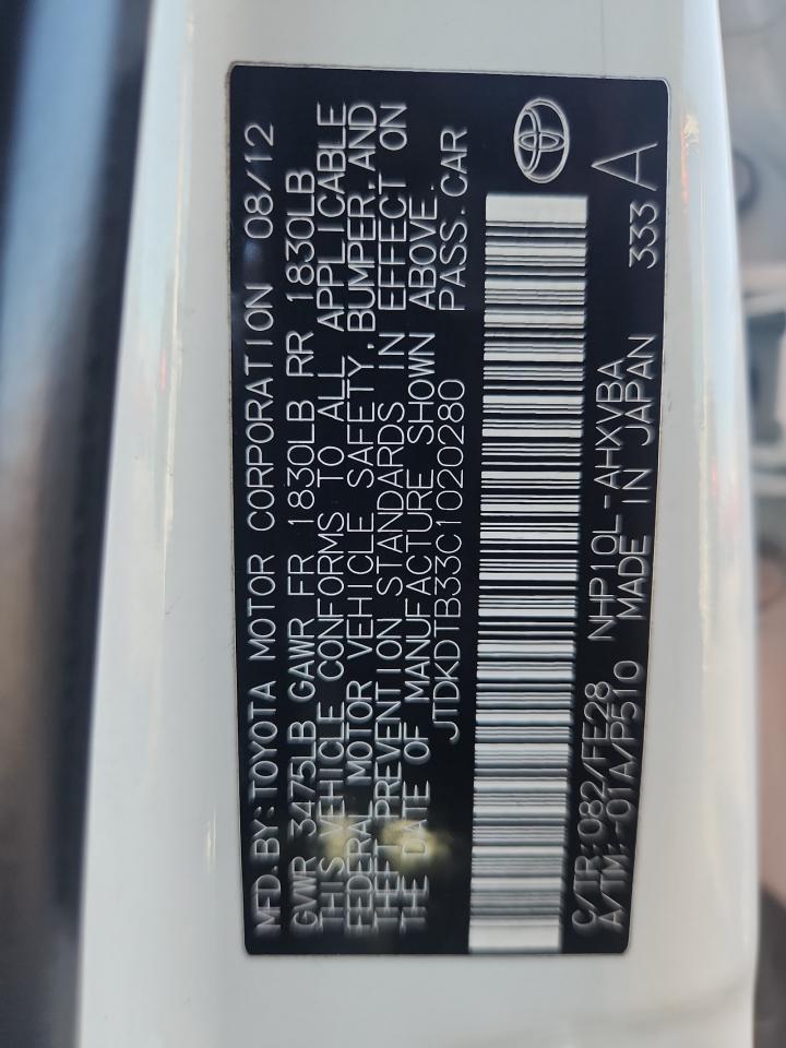 2012 TOYOTA Prius c