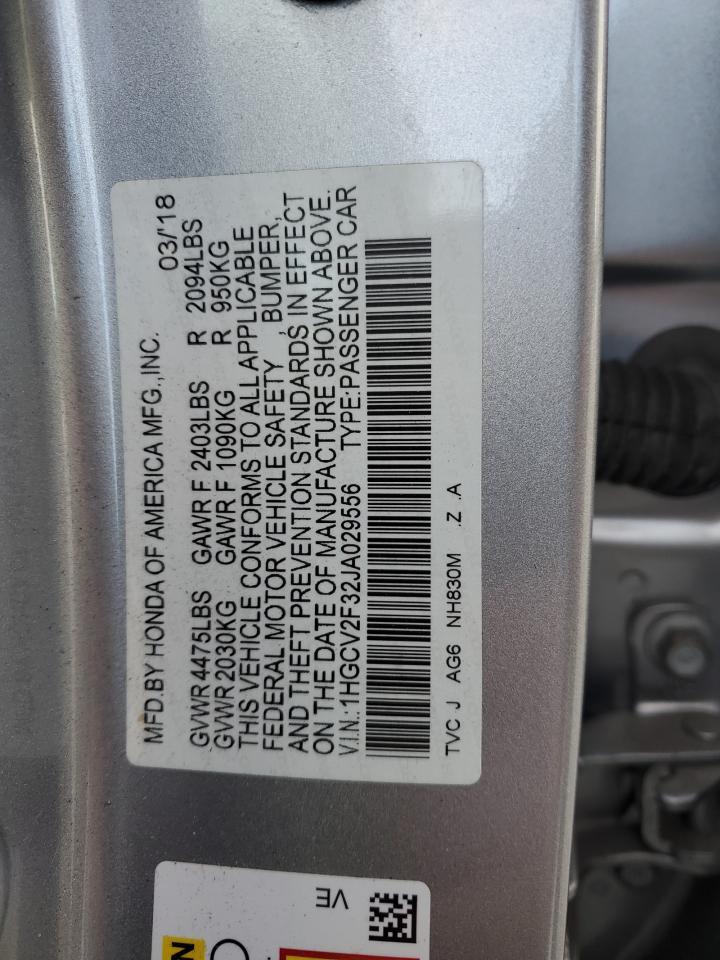 2018 HONDA ACCORD