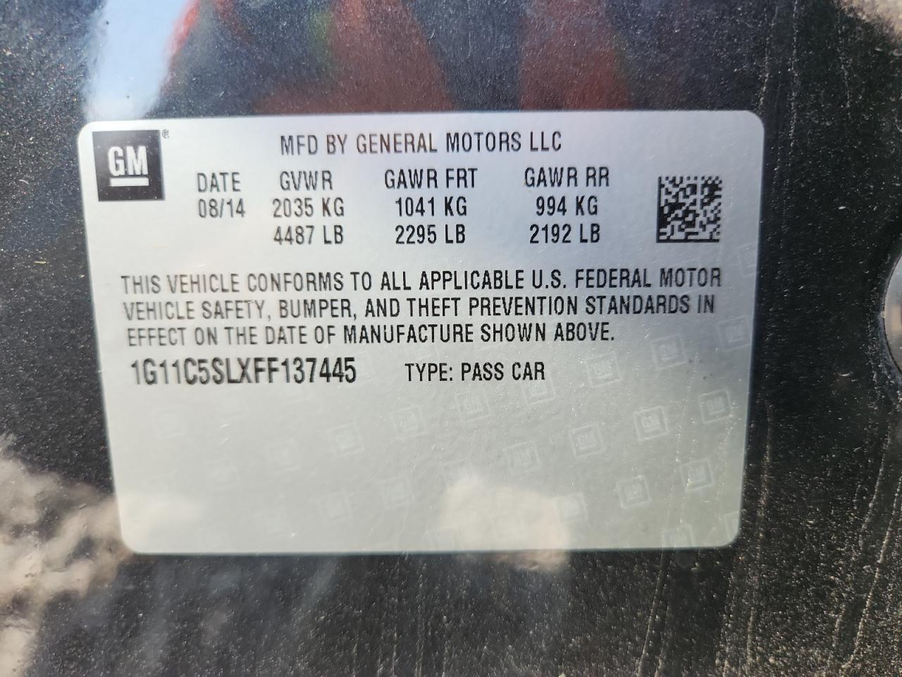 2015 CHEVROLET MALIBU