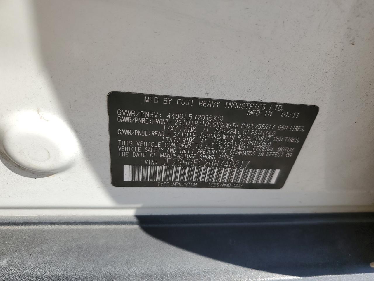 2011 SUBARU FORESTER