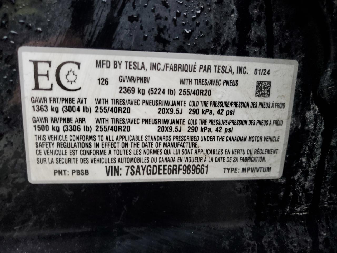 2024 TESLA MODEL Y