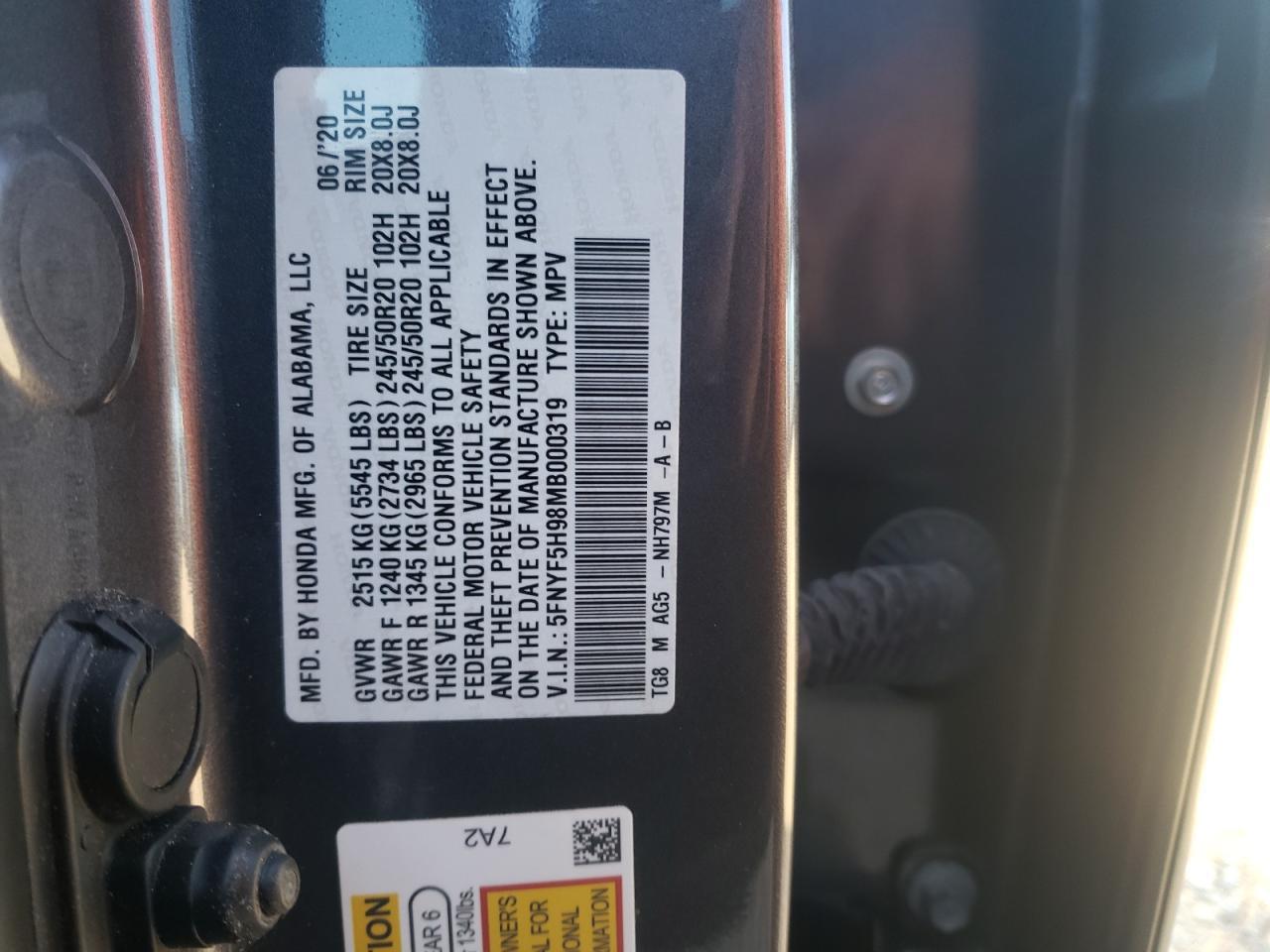 2021 HONDA PILOT