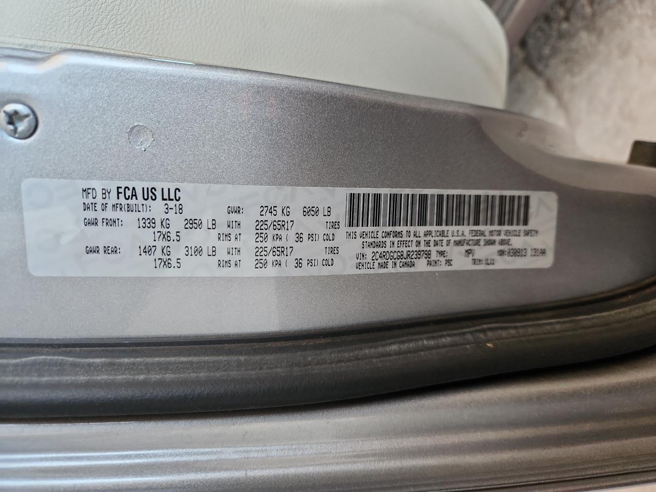 2018 DODGE GRAND CARAVAN