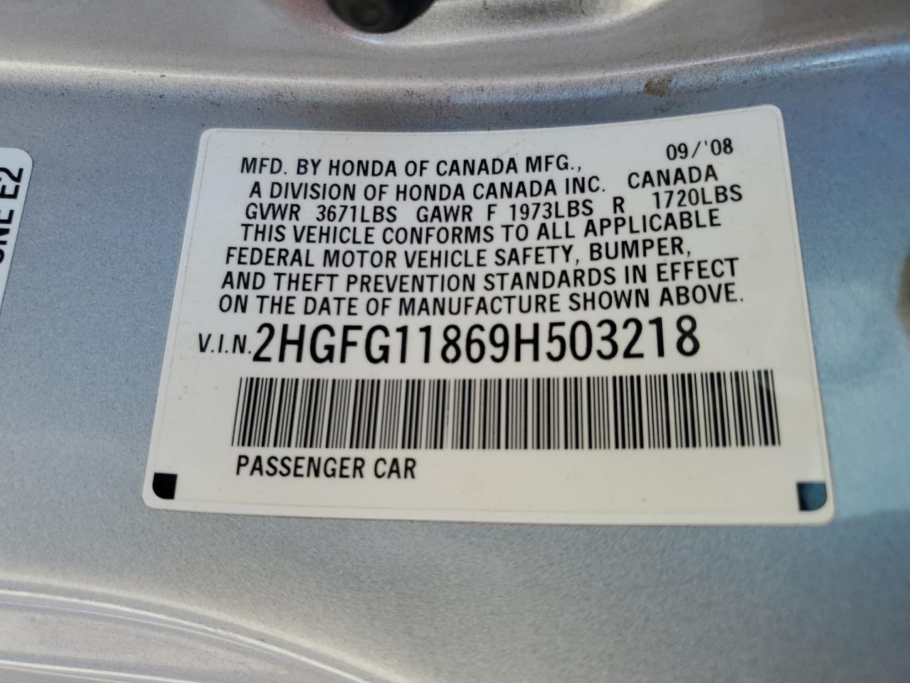 2009 HONDA CIVIC